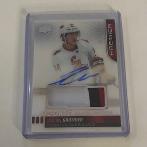 2019–20 Upper Deck Premier Rookie Patch Auto (RPA) Julien Gauthier # /249